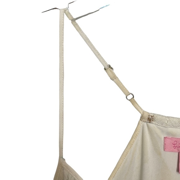 Lilly Pulitzer Mini Dress Sparkly Gold Thread Crochet Adjustable Straps XXS - Picture 8 of 9